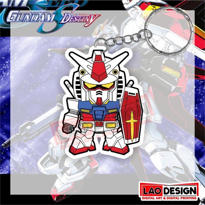 Gantunga Kunci Gundam Seed Destiny STRIKE - Gantunci Anime - Gantungan Kunci Akrilk - Gantungan Kunci Kartun
