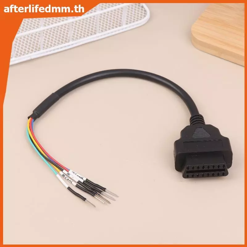 AL รถ OBD2 อะแดปเตอร์วินิจฉัย OBD2 Connector จัมเปอร์อินเทอร์เฟซสายต่อเครื่องมือสายต่ออัตโนมัติ 16Pin สามารถ +- K สาย TH