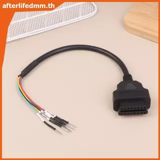 AL รถ OBD2 อะแดปเตอร์วินิจฉัย OBD2 Connector จัมเปอร์อินเทอร์เฟซสายต่อเครื่องมือสายต่ออัตโนมัติ 16Pin สามารถ +- K สาย TH