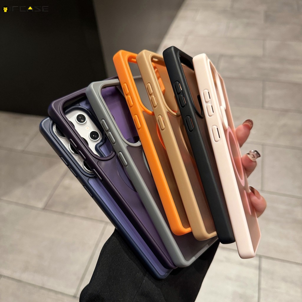 สําหรับ Samsung Galaxy S26 S25 Edge S24 S23 Plus Ultra FE S26 + S25 + S24 + S23 + เคสโทรศัพท์ Magnetic Frosted ธุรกิจสีดําสีเทาชายหญิง Hard Casing Case Cover ราคา ถูกที่สุด ดีลบีเคเค แกลเลอรีภาพที่ 8
