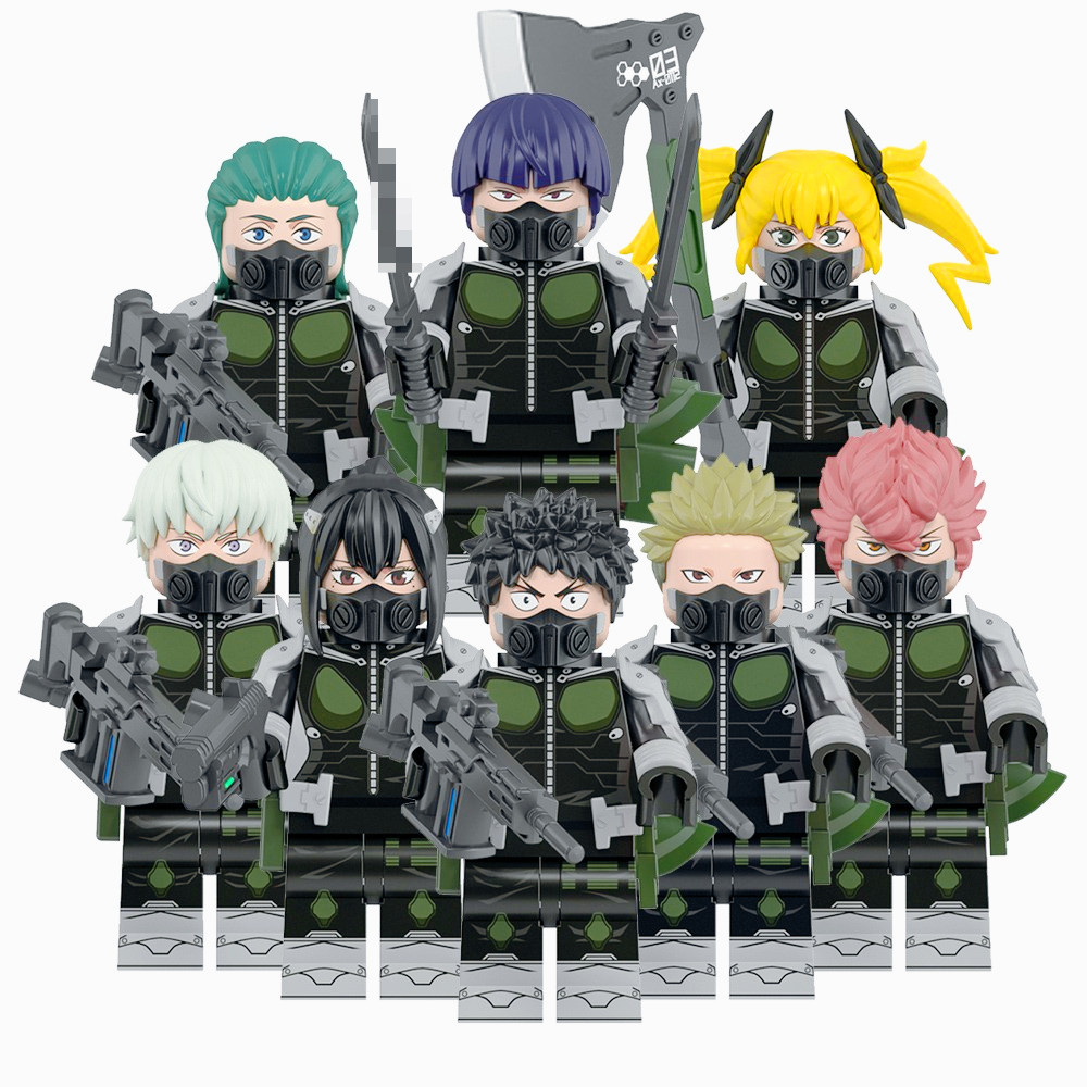 WM6197 บล็อกของเล่น Kaiju No.8 Ashiro Mina Hibino Kafka Building Blocks รูปของเล่นสําหรับของขวัญเด็ก