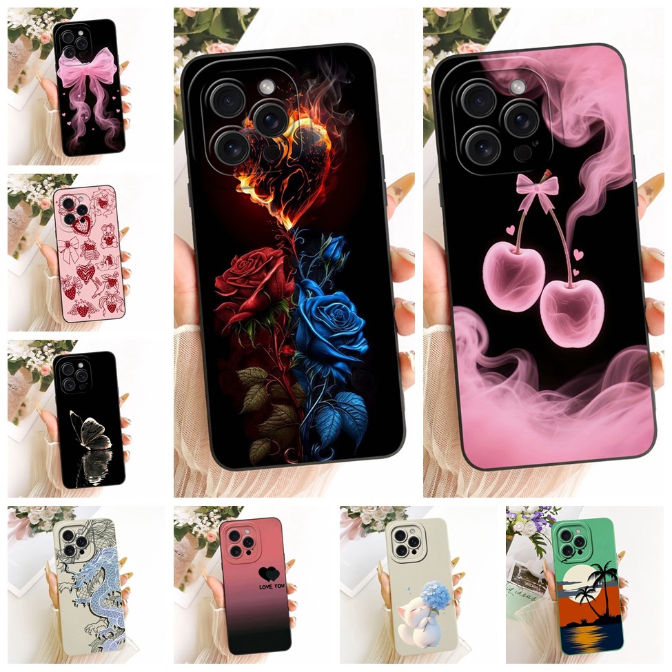 6.7 สําหรับ iPhone 14 Pro Max ฝาครอบแฟชั่นการ์ตูนน่ารักตลกทาสีซิลิโคนเคสโทรศัพท์ A2894 A2651 A2893 A