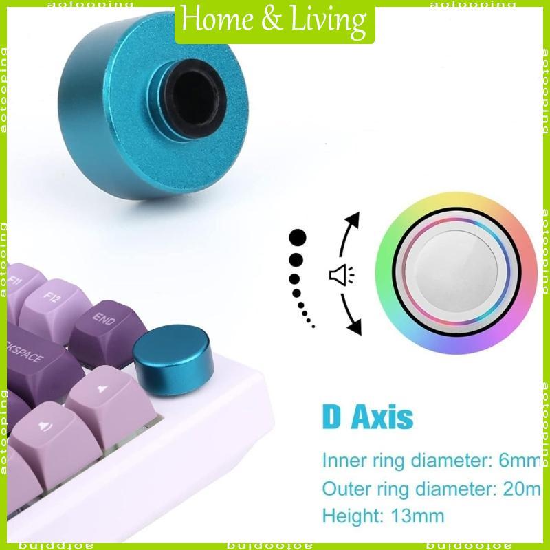 AOTOO ลูกบิดโลหะกลมสําหรับ F75 IK75 คีย์บอร์ดแบบกลไกลูกบิดโลหะที่แม่นยําเสา