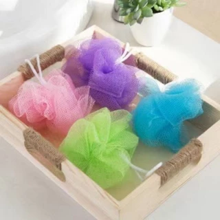 JIE HOME ฟองน้ำขัดผิว ผลิตภัณฑ์สำหรับอาบน้ำที่ใช้ขจัดเซลล์ผิวที่ตายแล้ว (สีที่ส่งจะสุ่ม)