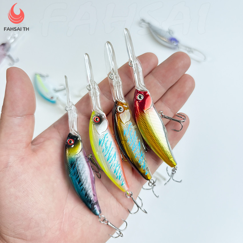 Minnow ปลั๊กดำลึก เหยื่อปลอม 8g ตา3D ลิ้นยาวพิเศษ เบ็ดกันสนิม สอยปลาลึก เหมาะกับตกปลากะพง ปลาช่อน ปลากระสูบ ปลาล่าเหยื่อ ราคา ถูกที่สุด ดีลบีเคเค แกลเลอรีภาพที่ 2