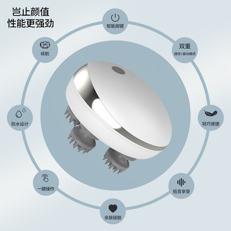 Head Massager Dragon Claw Hand Relaxation Scalp Massager Octopus Electric Rechargeable Head Massage 