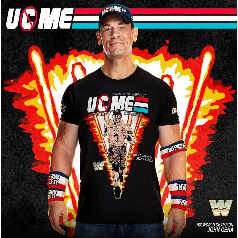 เสื้อยืดวงกลมคอมีเดล John Cena WWE ผ้าฝ้ายบริสุทธิ์ สไตล์ผู้ชาย รหัส 0309