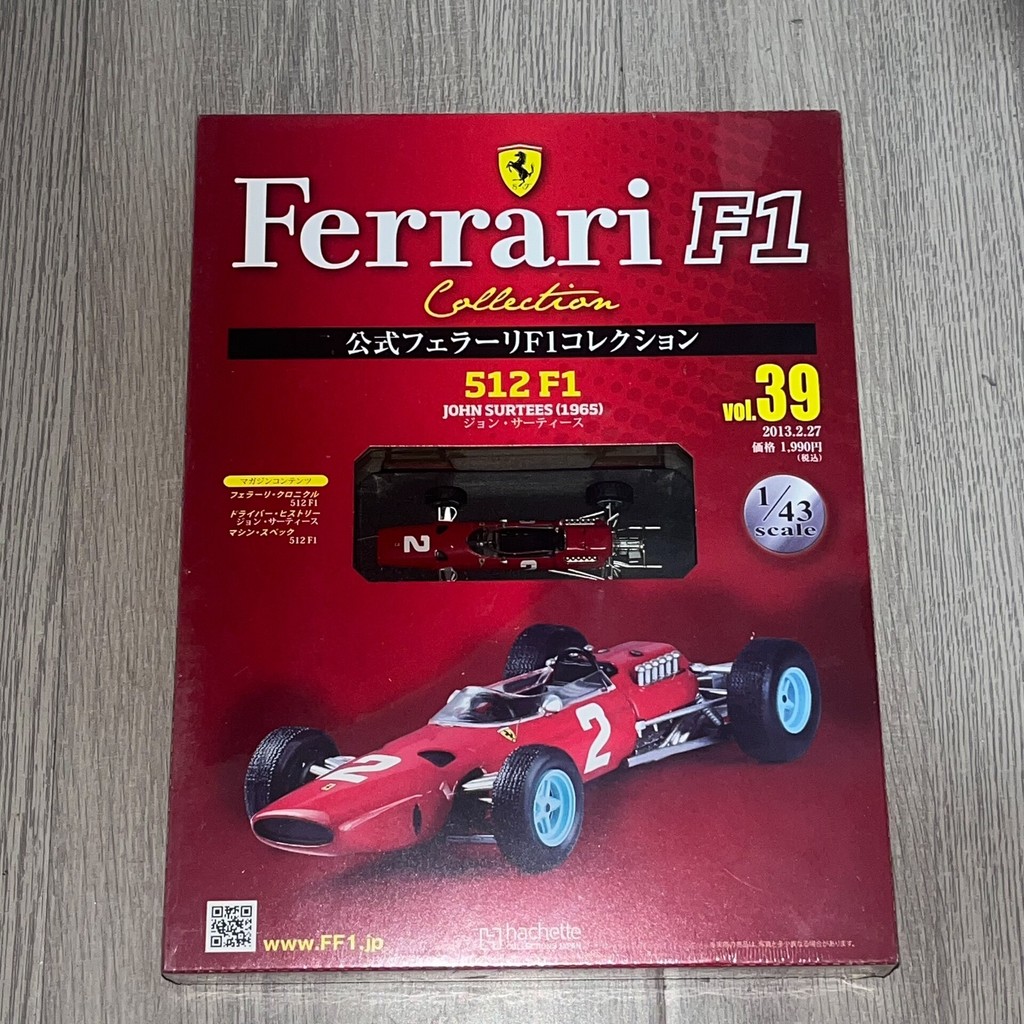 Ferrari+Ferrari+F1+Collection 512+F1+1965 John+Surtees Model, 1/43 Alloy Car Model, with Original Ma