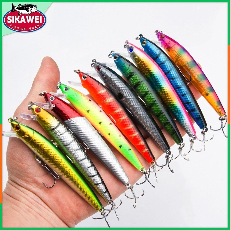 Sikawei ปลาเหยื่อ ปลาเหยื่อ Minnow เหมาะสำหรับความหลากหลายของปลาเหยื่อ 8.5g10cm