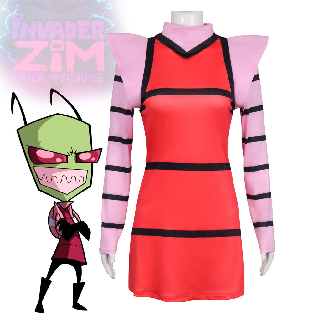 Alien Invader ZIM Dress Magic Portal Alien ZIM Cosplay Costume Halloween Party Performance Outfit