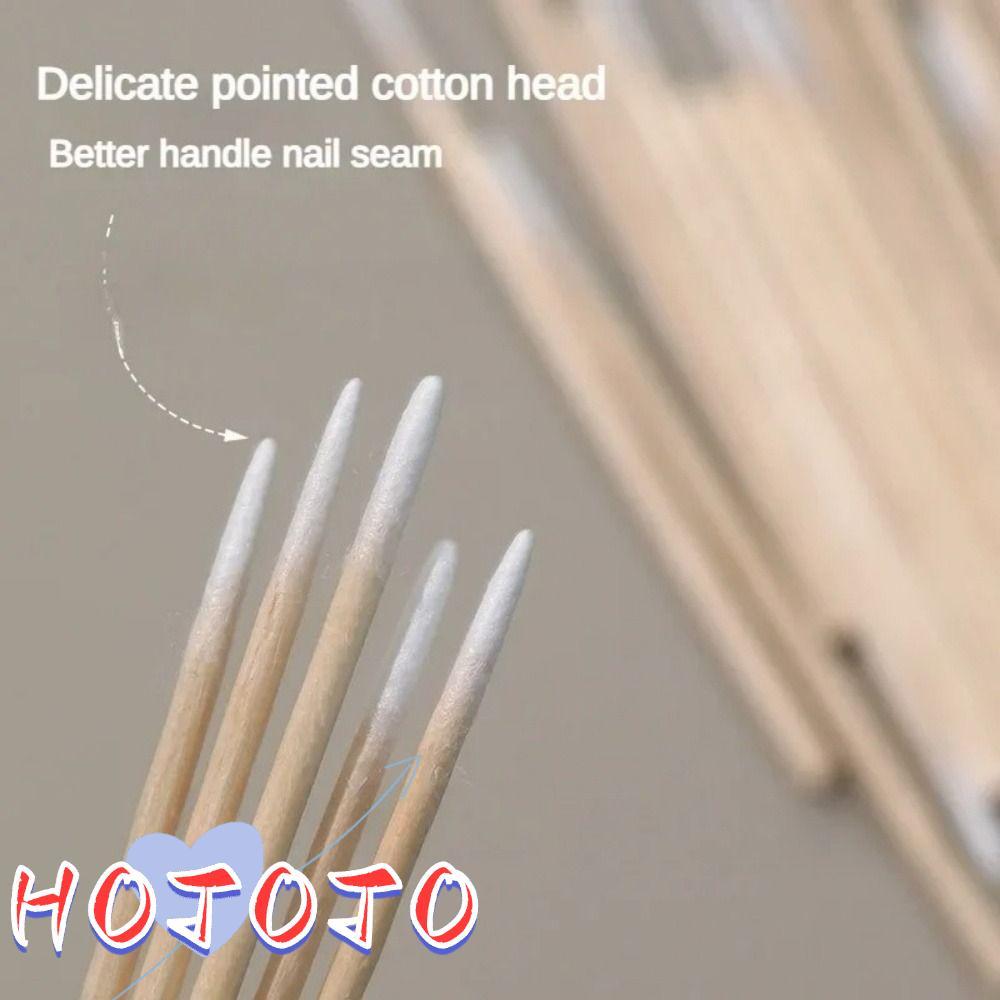 DADOMYD 100 ชิ้น Double-end ไม้สําลี,ทิ้งขนาดเล็กพิเศษปราศจากคลอรีน Double-Tipped Cotton Buds, เครื่องมือทําเล็บทําความสะอาดทุกวัน Hypoallergenic Remover ทําความสะอาด Sticks