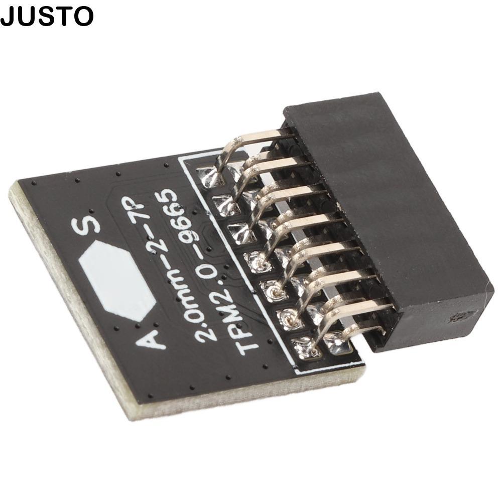 JUSTO TPM 2.0 โมดูล, 2x7P ชิป TPM ใช้งานได้จริง, โมดูลป้องกัน 14 พินที่ทนทานสําหรับ Win11