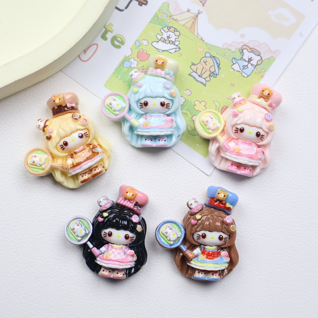 อุปกรณ์เรซินลายการ์ตูน สำหรับทำเอง DIY ประกอบด้วย กาว กิ๊บ เคสโทรศัพท์ พวงกุญแจ รองเท้าหัว และเข็มขัด ครบเซ็ต 10 ชิ้น