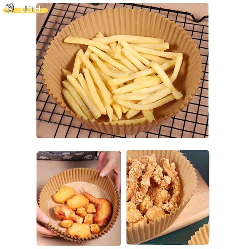LLTH 50pcs Air Fryer กระดาษทิ้ง Non-Sti Airfryer กระดาษรองอบรอบ Air-Fryer กระดาษ Liners กระดาษอุปกรณ์ครัวร้อน ราคา ถูกที่สุด ดีลบีเคเค แกลเลอรีภาพที่ 2