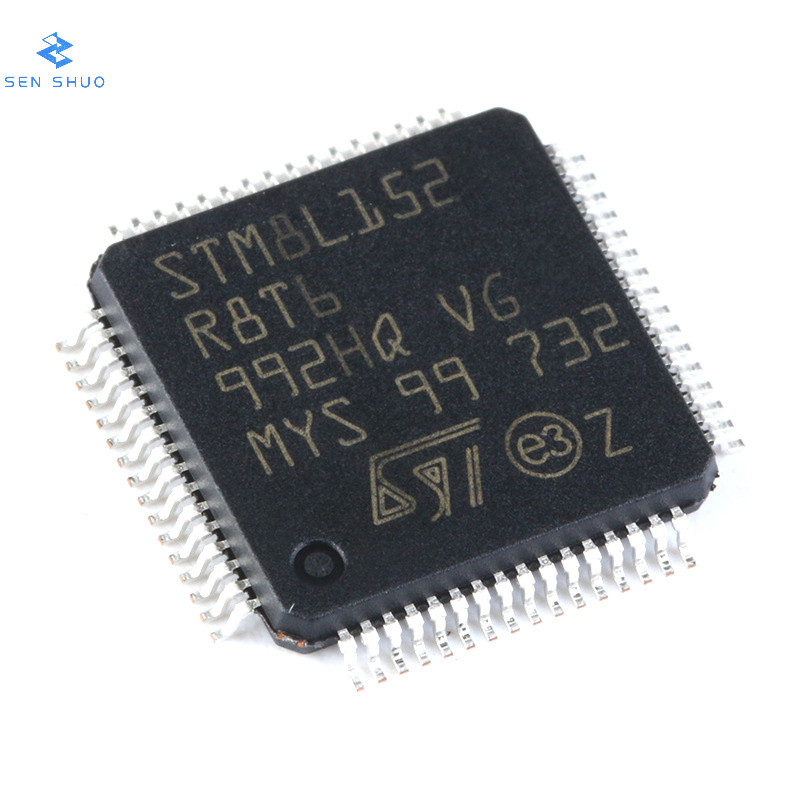 ของแท้ 100% STM8L152R8T6 LQFP-64 16MHz/64KB หน่วยความจําแฟลช/8-Bit Microcontroller-MCU ชิป