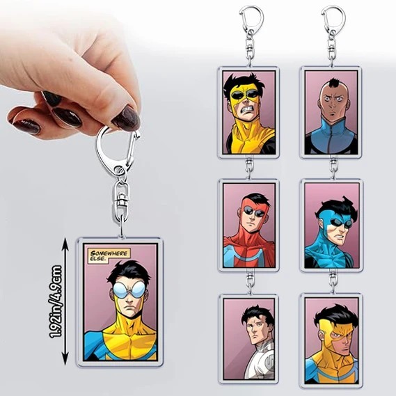 พวงกุญแจ Mark Greyson Omni-man ซูเปอร์ฮีโร่ Invincible ทําจากไมกาอะคริลิกคุณภาพสูงสําหรับตกแต่งกระเป