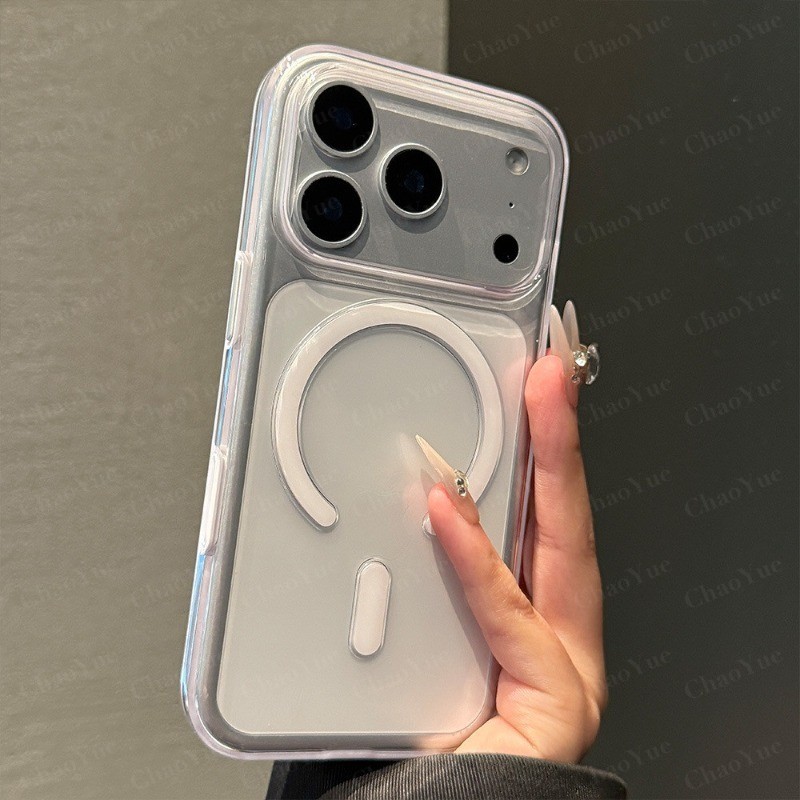 หรูหราแม่เหล็กคริสตัลใสเคสโทรศัพท์เข้ากันได้สําหรับ ไอโฟน 17 16 15 14 13 12 11 มือโปร สูงสุด เอ็กซ์อาร์ X XS สูงสุด อากาศ 7 8 บวก กันกระแทกฮาร์ดใสกรณีโทรศัพท์ฝาหลังปลอก