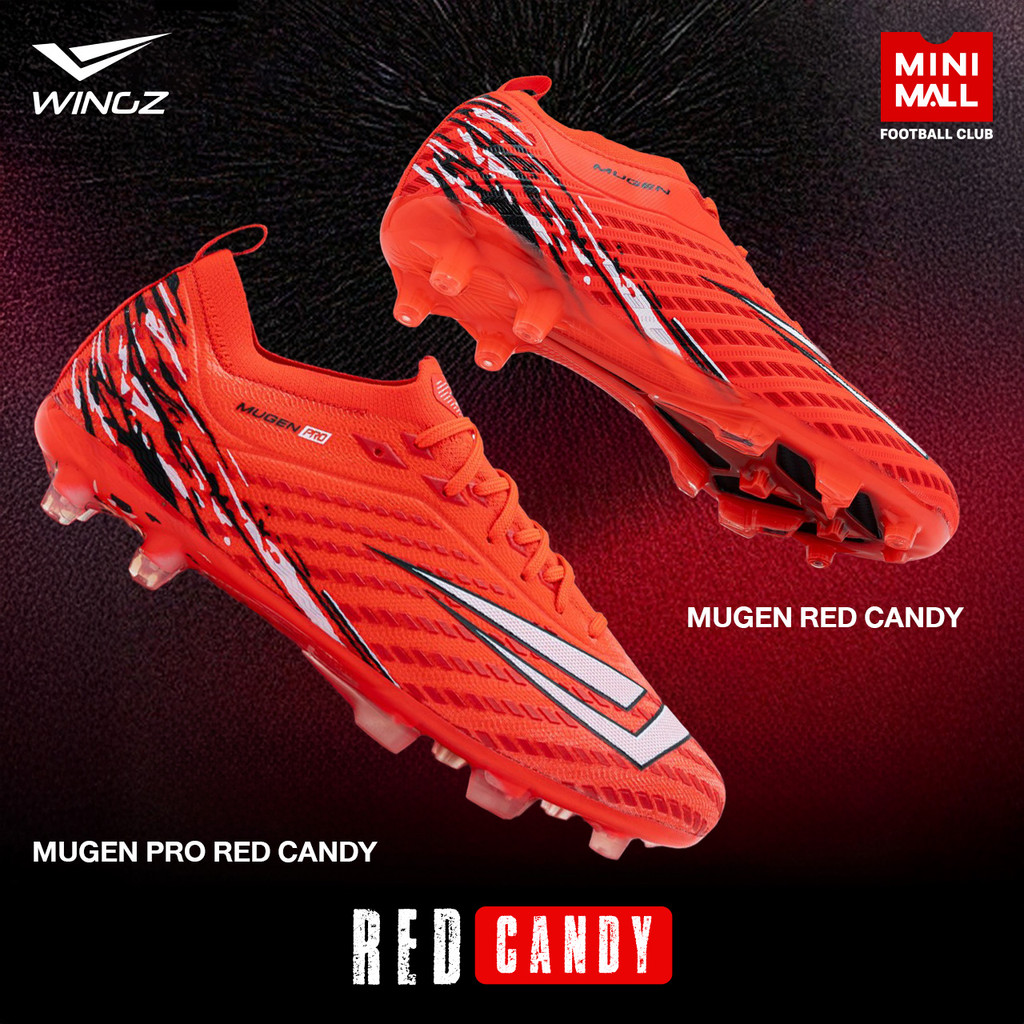 Wingz Mugen pro & Pu new collection red candy football shoes lightweight football shoes perfect for 