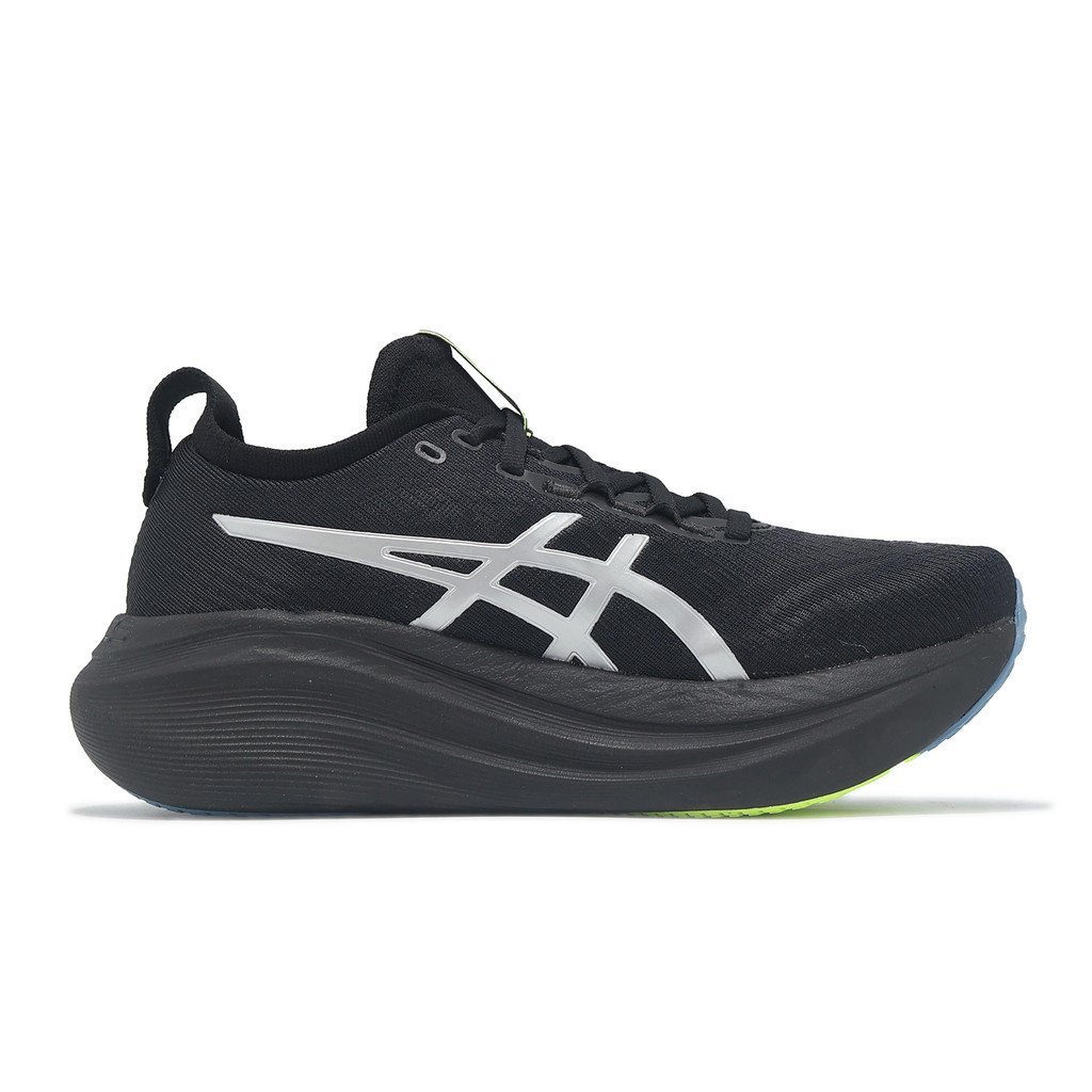 Asics Jogging Shoes GEL-Nimbus 27 LUXE Womens Bla Sier Platinum Series Cushioning Thi Sole 1012B8160