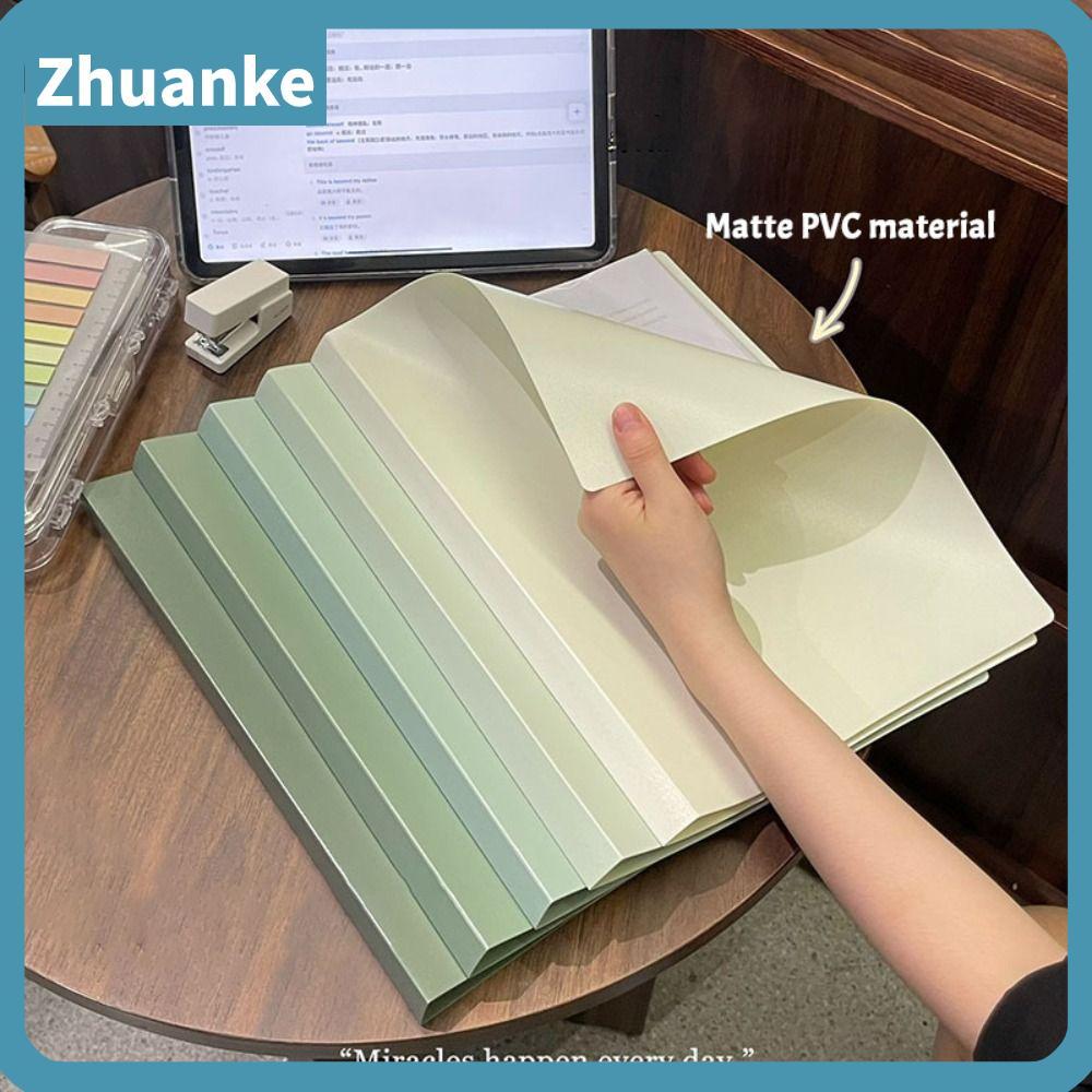 ZHUANKE A4 โฟลเดอร์ไฟล์, PP ความจุขนาดใหญ่ Test Paper Storage Booket, Professional Gradient สีแฟ้มกร