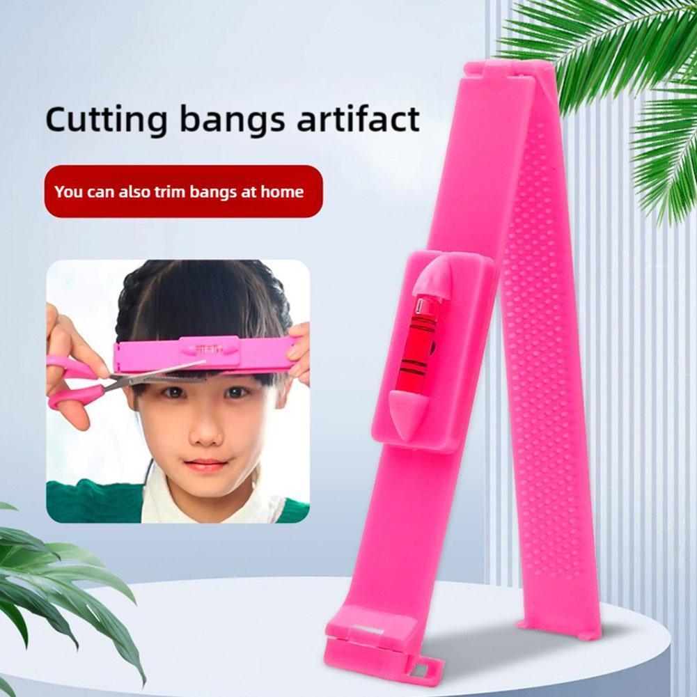 คลิปหน้าม้า Diy เครื่องมือทําผม Bangs เครื่องมือตัด Bangs Bangs Trimmer ระดับหวี Bangs N9t6