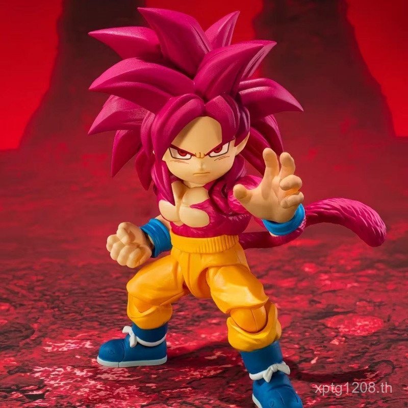 พร้อมสต็อก Bandai SHF Dragon Ball DAIMA DAIMA Goku Super Saiyan 4 Action Figure รูปตกแต่ง