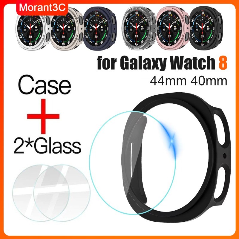 SAMSUNG 2 * กระจกนิรภัย + 1 * กรณีสําหรับ ซัมซุง กาแลคซี ดู 8 44มิลลิเมตรกรณี + หน้าจอป้องกัน พีซี ฮาร์ดกันชนกรอบสําหรับ กาแลคซี ดู 8 40มิลลิเมตรกร
