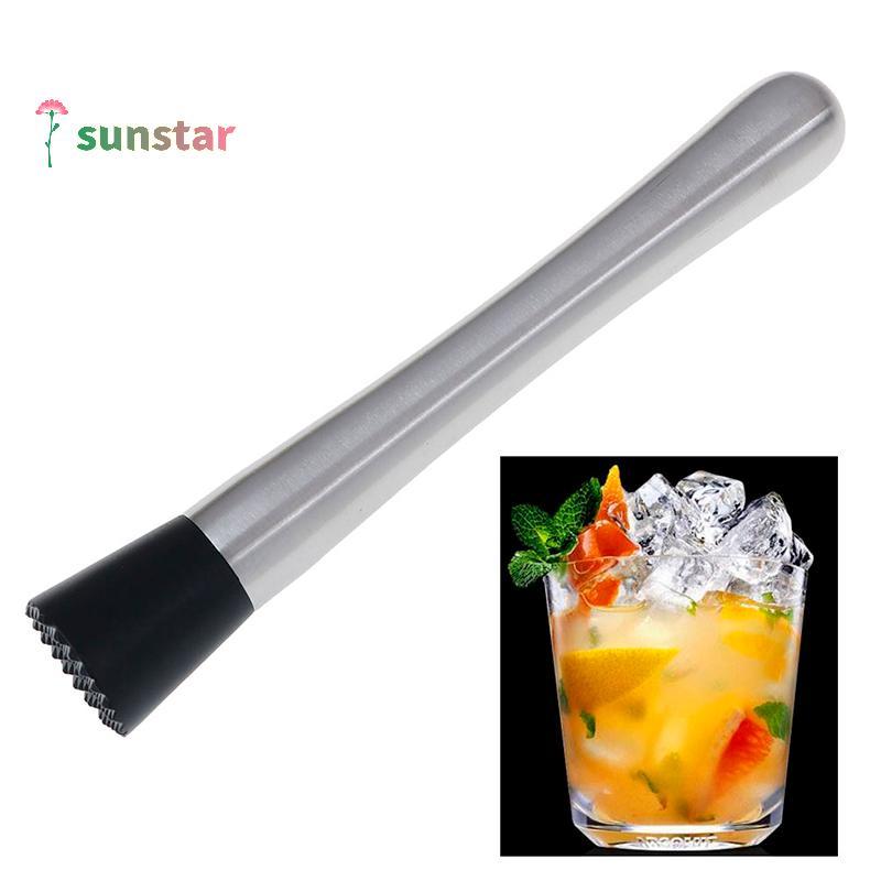 [Sunstar1] 1 PC Cotail Muddler Bar Mixer DIY Drink Fruit Muddler Crushed Ice Barware [ใหม่]