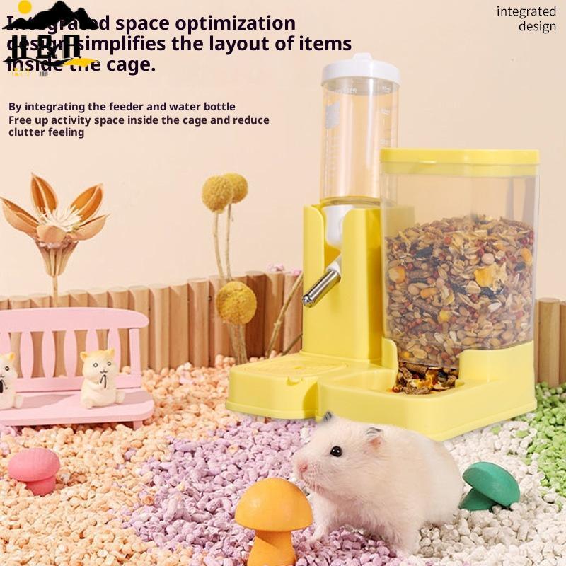 H&B Hamster Waterer And Feeder 2In1 ขวดน้ําหนูแฮมสเตอร์ขนาดใหญ่ความจุ Leakproof Automatic Feeder อาห