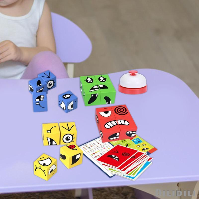 [Dilidili] Face Changing Cube Blocks แบบพกพา Cube Building Blocks เกม,Face Changing Cube สําหรับอายุ