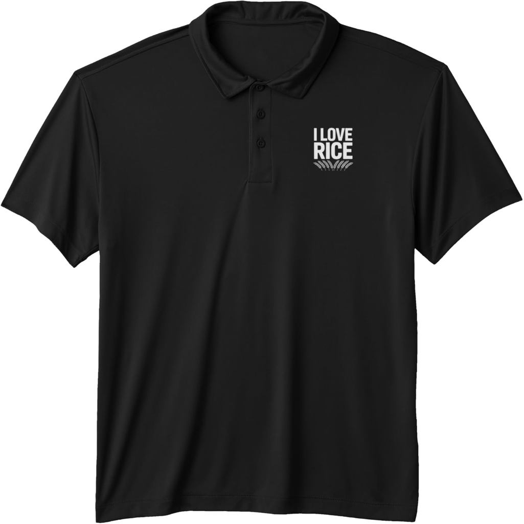 I Love Rice Passionate Food Lovers United Performance Polo Shirt