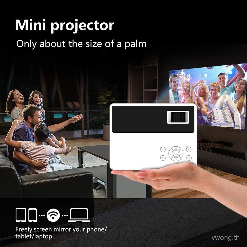 J12C Mini Mini Portable Projector 1080P HD Projector Office Mini Portable CTVG