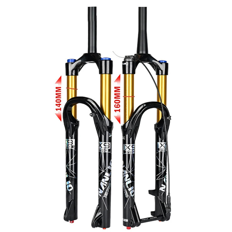 NanLio X9PRO MTB Air ส้อม 34 มม.140/160 มม.Travel 26/27.5/29 "QR/Thru เพลา Suspension สําหรับจักรยาน