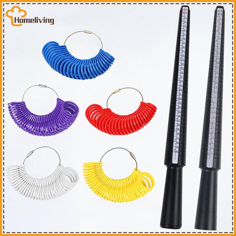 บ้านแหวนพลาสติกขนาด Finder Mandrel Sti Finger Gauge Kit DIY เครื่องประดับทําแหวน TH