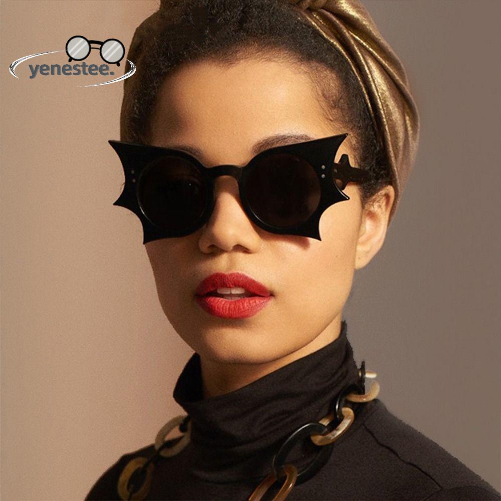 แว่นตาฮาโลวีนรูปค้างคาว กันแดดและป้องกัน UV400 สีสันสดใส สำหรับคอสเพลย์หรือปาร์ตี้