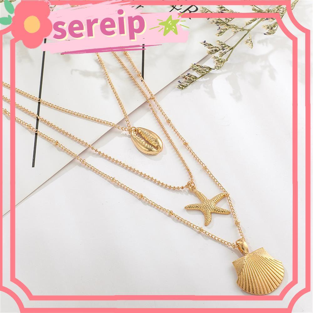 SEREIP Cowry Seashell Pendant Fashion Chain Choker Bohemian