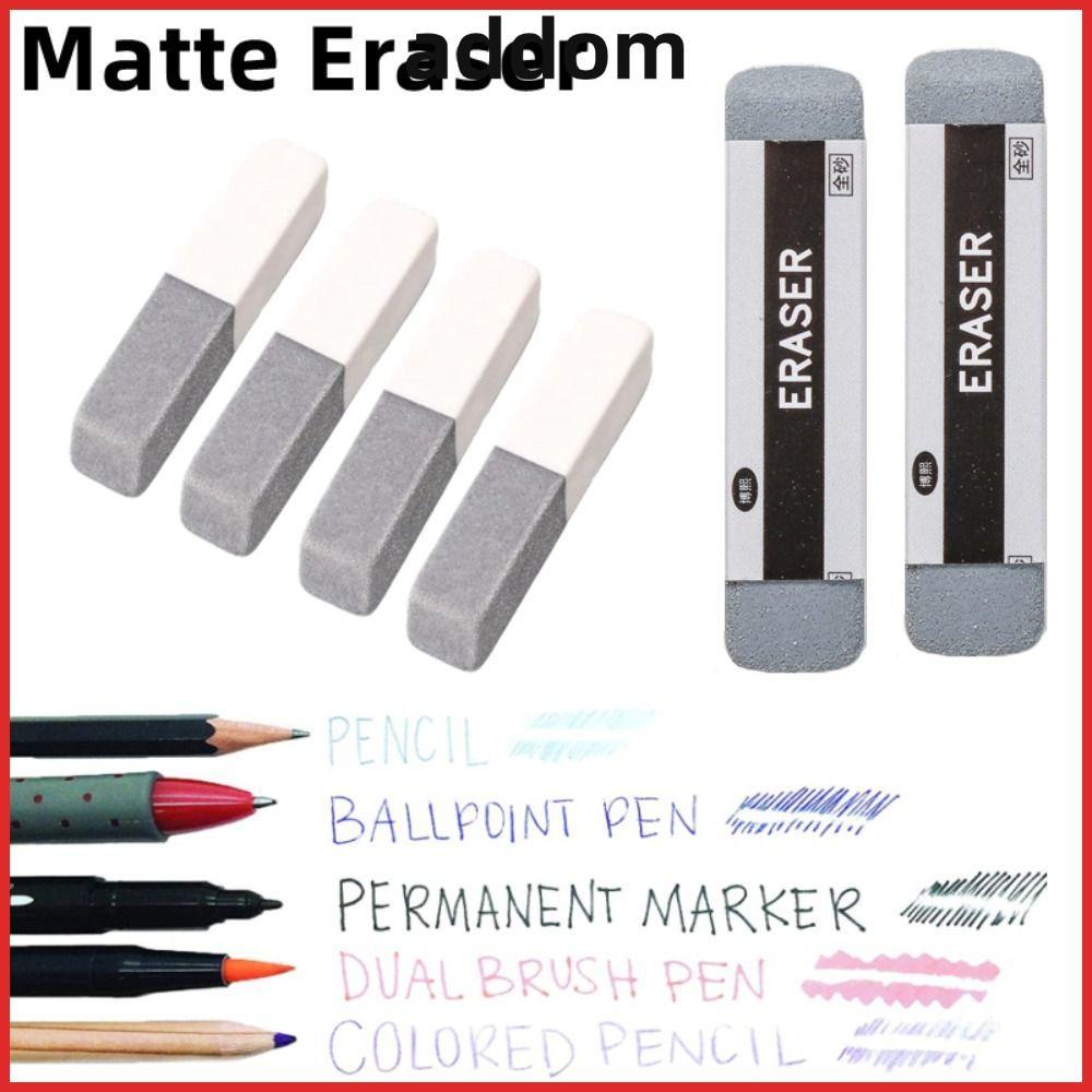ADDOM 1PCS Frosted Eraser, Matte Traceless Sand Eraser,คุณภาพสูงของขวัญนักเรียนDual-ใช้ปากกาลูกลื่นย