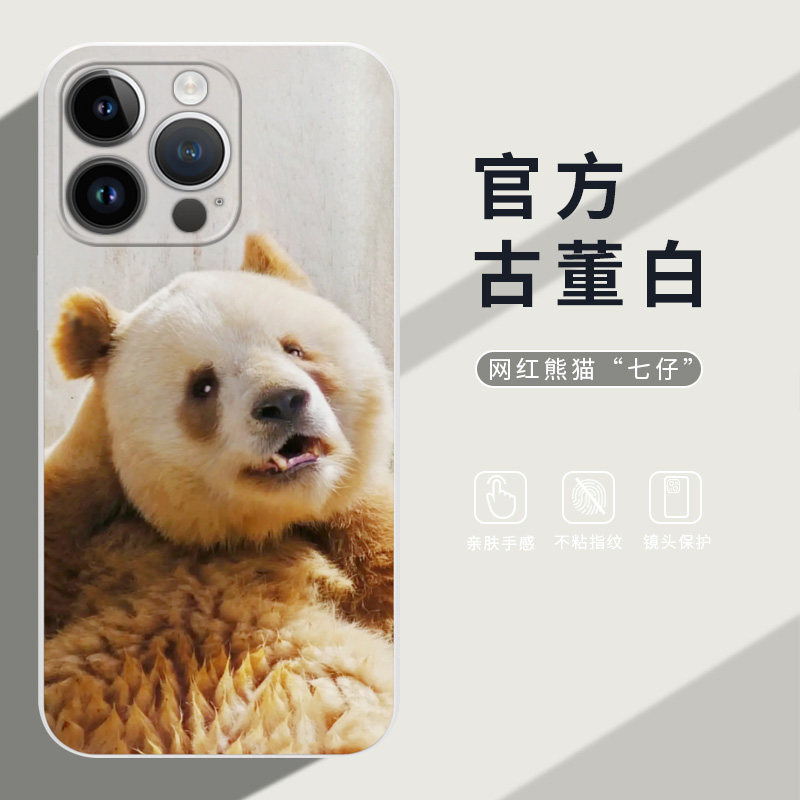 Big Panda Qizai Fubao เหมาะสําหรับ Apple 14pro เคสโทรศัพท์ iPhone15ProMax รวมทุกอย่าง 13 กันกระแทก 1