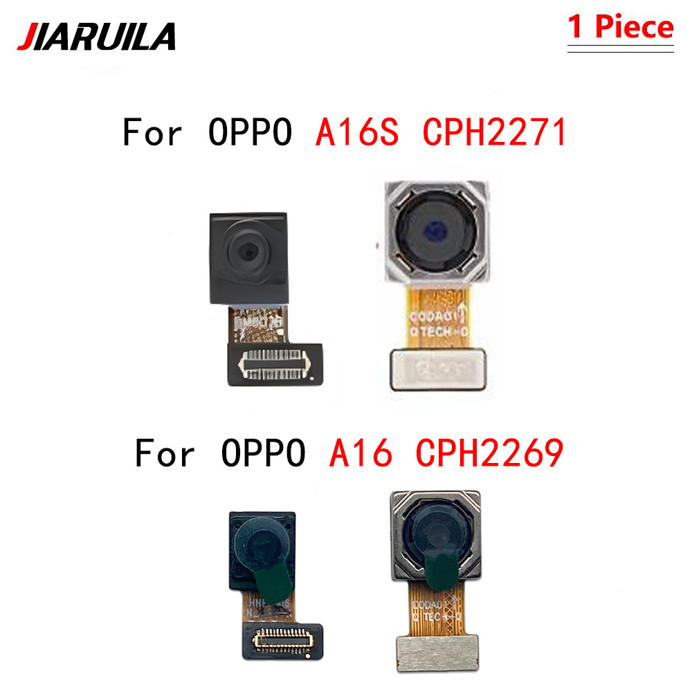 สําหรับ OPPO A16 A16S CPH2269 CPH2271 กล้องเซลฟี่ด้านหน้ากลับกล้องด้านหลังอะไหล่