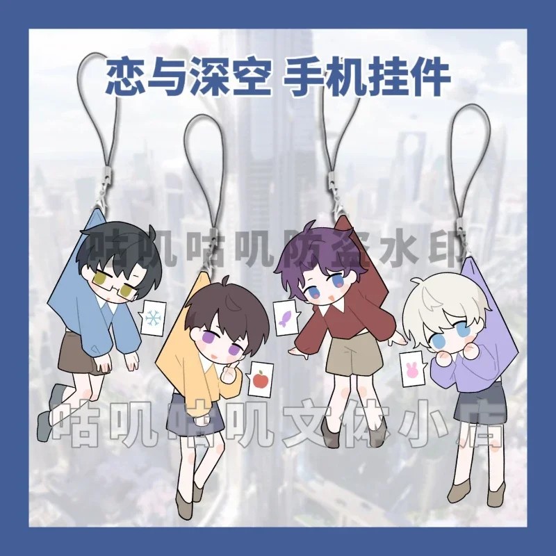 พวงกุญแจสายรักและ Deepspace และ Deepspace Love และ Deep Space chibi Tham Tih Le Tham Ky Duc