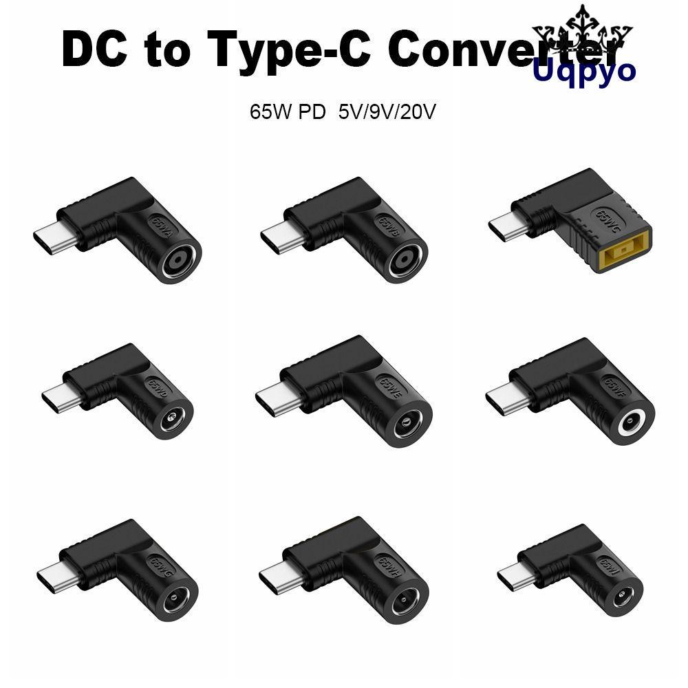 UQPYO DC to Type C Converter 5v 9v 12v USB C Connector ปลั๊กสี่เหลี่ยมเครื่องชาร์จแล็ปท็อปสําหรับ //