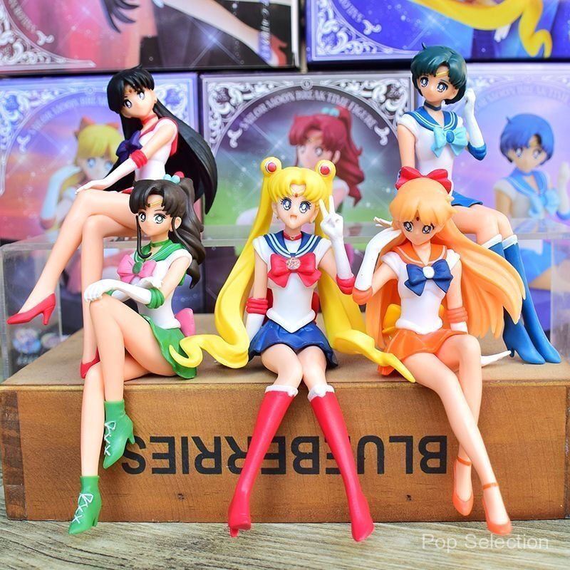 1 ชิ้น 12 ซม.การ์ตูนอะนิเมะ Sailor Moon ตําแหน่งนั่งก๋วยเตี๋ยว Stopper Tsukino Usagi Minako Aino Rei