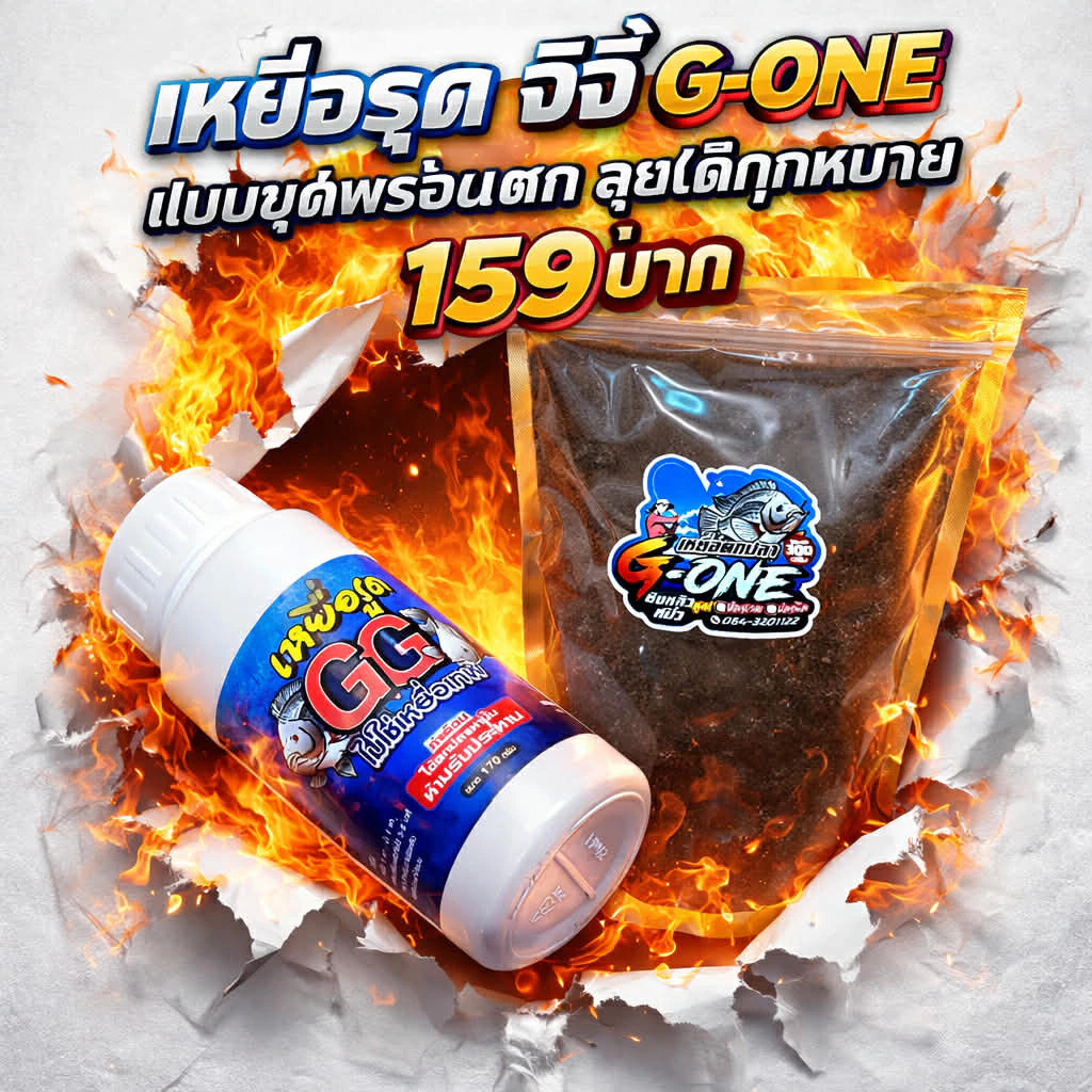 เหยื่อจีจี้เหยื่อรูด GG ของมันต้องมี! ตัวจบสายตกปลา ผสมน้ำแล้วใช้ได้เลย 170 กรัมเนื้อเหนียว เหยื่อตกปลา เหยื่อรูดชิงหลิ