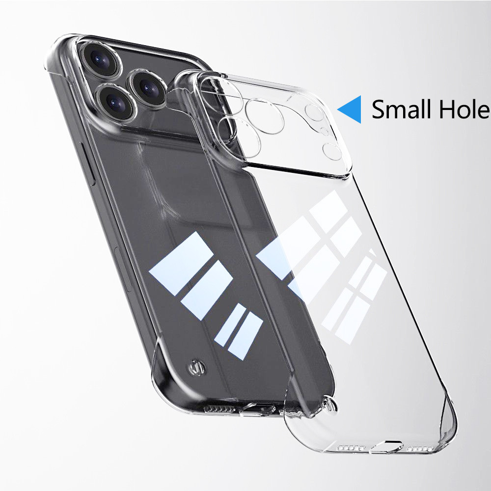 Ultra Thinโปร่งใสFrameless HardสําหรับiPhone air 17 16e รูปที่ 4
