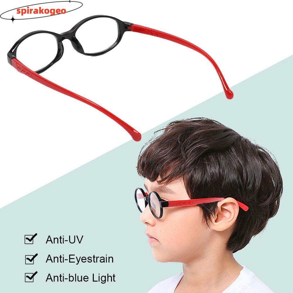 SPIRAKOGEO Ellipse แว่นตาสําหรับเด็กป้องกันรังสีแว่นตาคอมพิวเตอร์ป้องกันรังสียูวีแบบใส