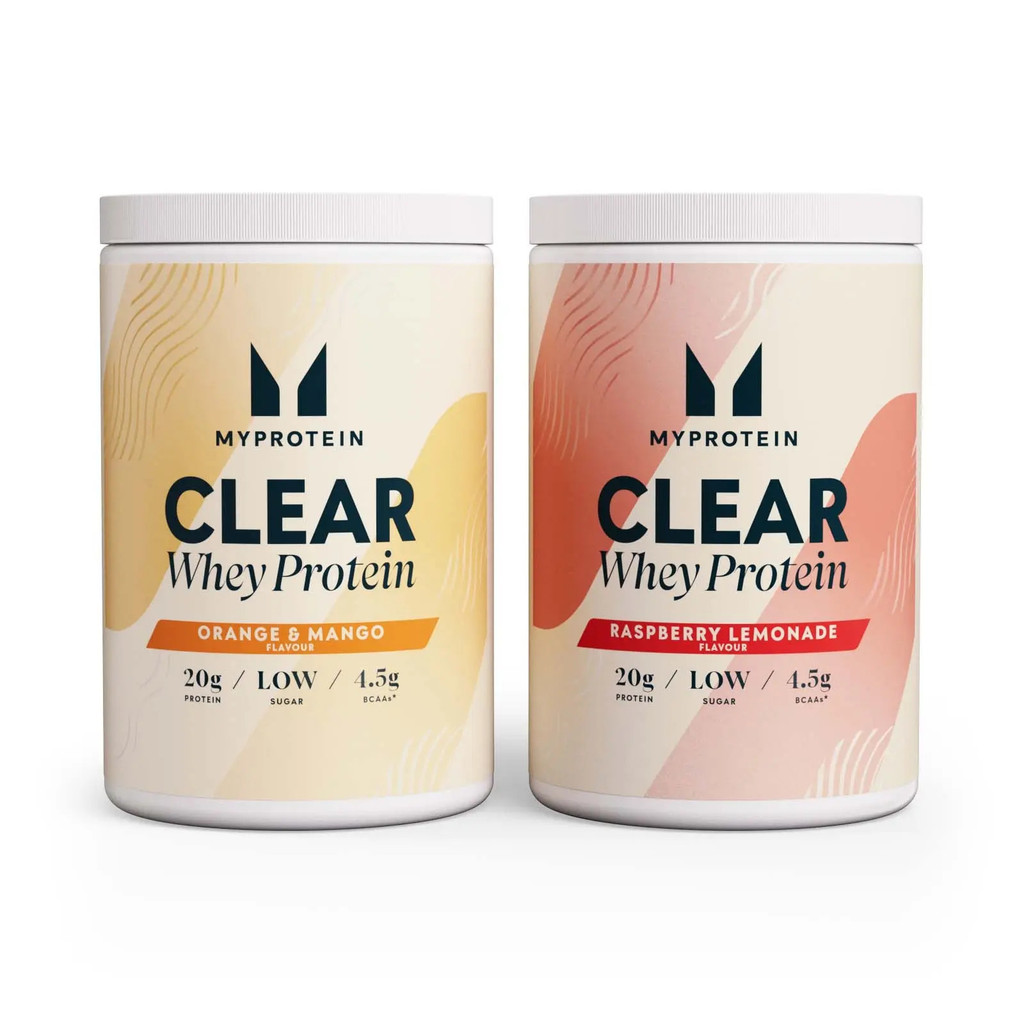 MYPROTEIN Clear Whey Protein Powder - แพ็คคู่ - โปรตีนชนิดน้ำตาลต่ำ มาพร้อมหลากหลายรสชาติ