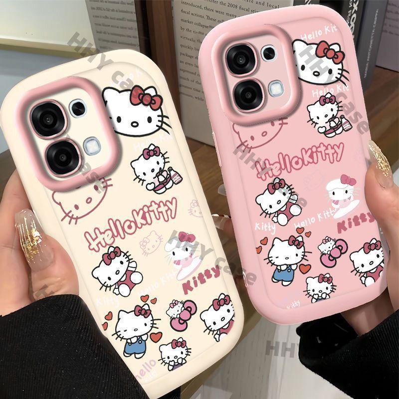 เคส OPPO A6 Pro 5G เคส กรณีเต็มหน้าจอลูกแมว Anti-Fall Full Coverage Soft Shell ใหม่น่ารักสุภาพสตรีฝาครอบป้องกันแบรนด์อินเทรนด์ Anti-Fall โทรศัพท์มือถือกรณี HHY กรณี
