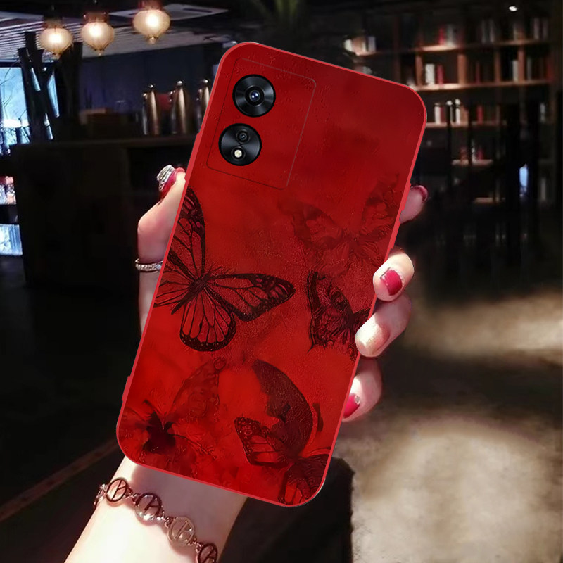 เคส infinix smart 8 เคส 15 pro max เปลวไฟผีเสื้อเคสโทรศัพท์ oppo เหมาะสําหรับ A97A96A58A36A93A95A91A