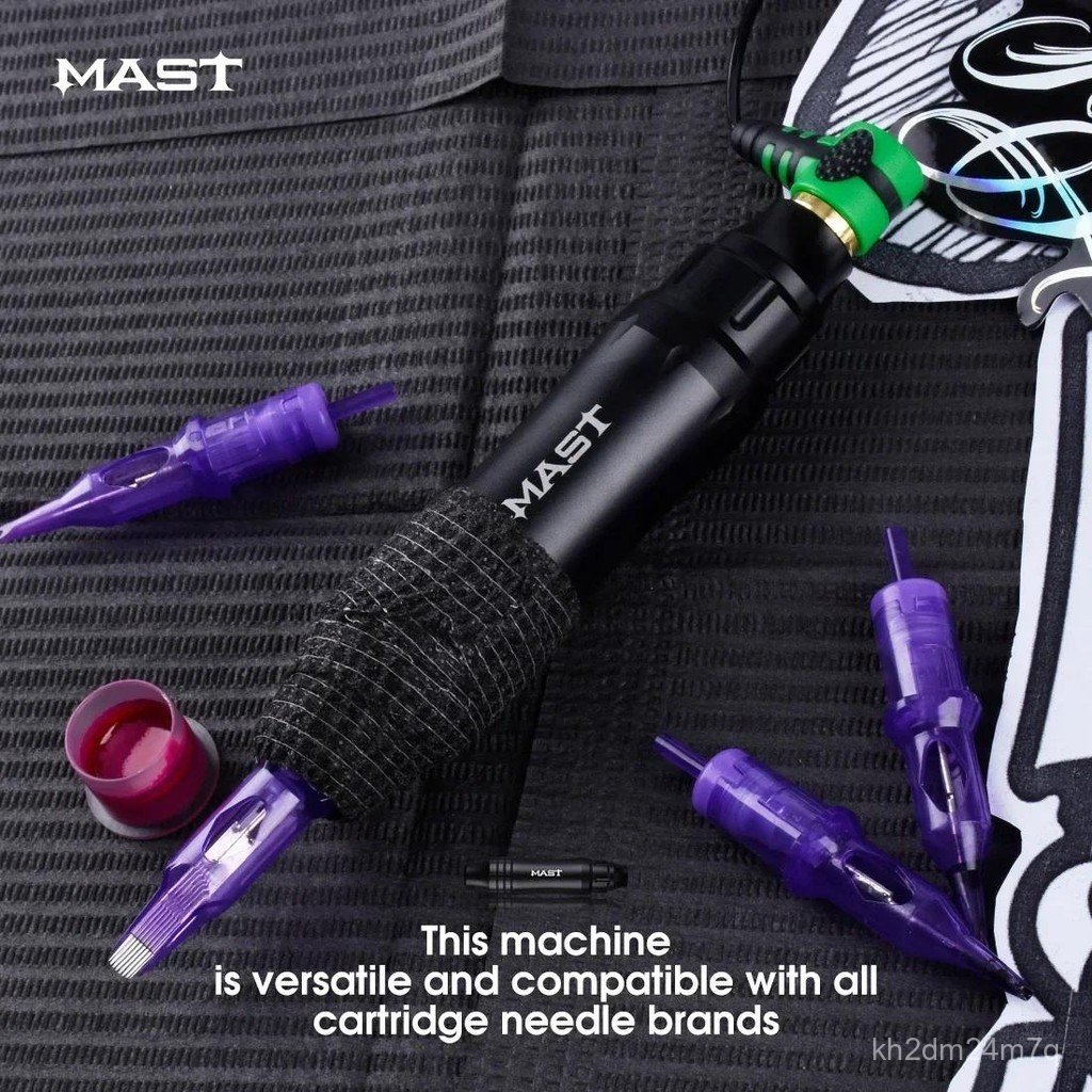 Mast Tattoo P10 Ultra Permanent Makeup RCA Rotary Tattoo Machine Pen Kit With OLED Screen Power Supp