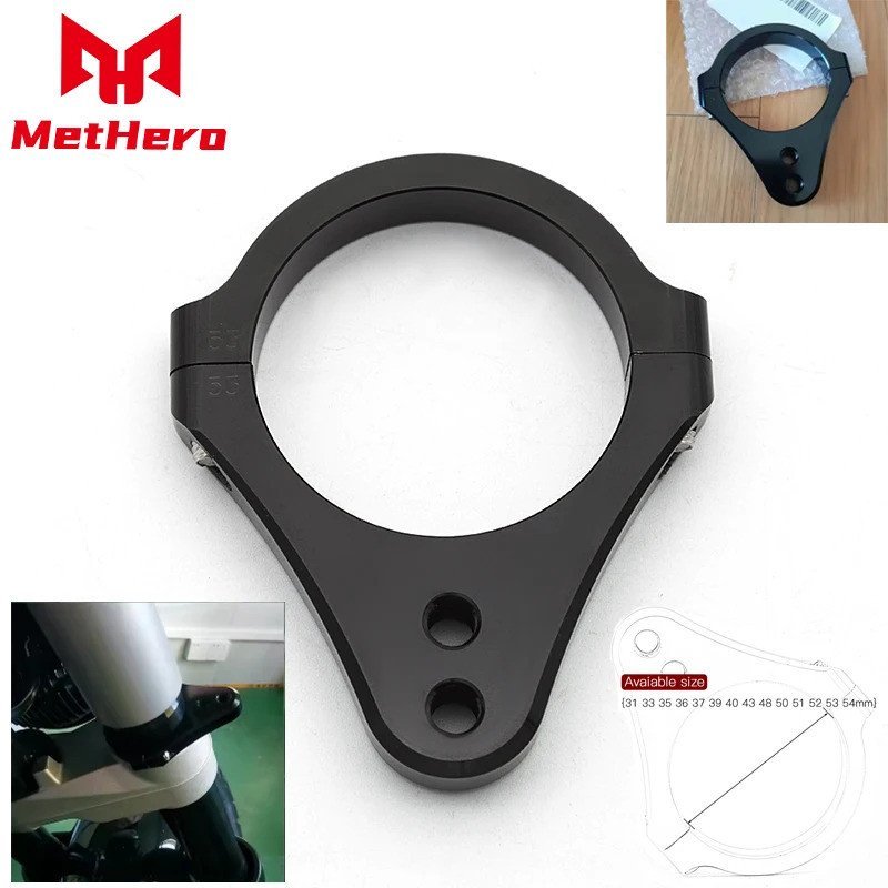 อลูมิเนียม Universal พวงมาลัย Damper รถจักรยานยนต์ Damper วงเล็บสนับสนุนสีดํา 27 29 30 31 32 33 34 -